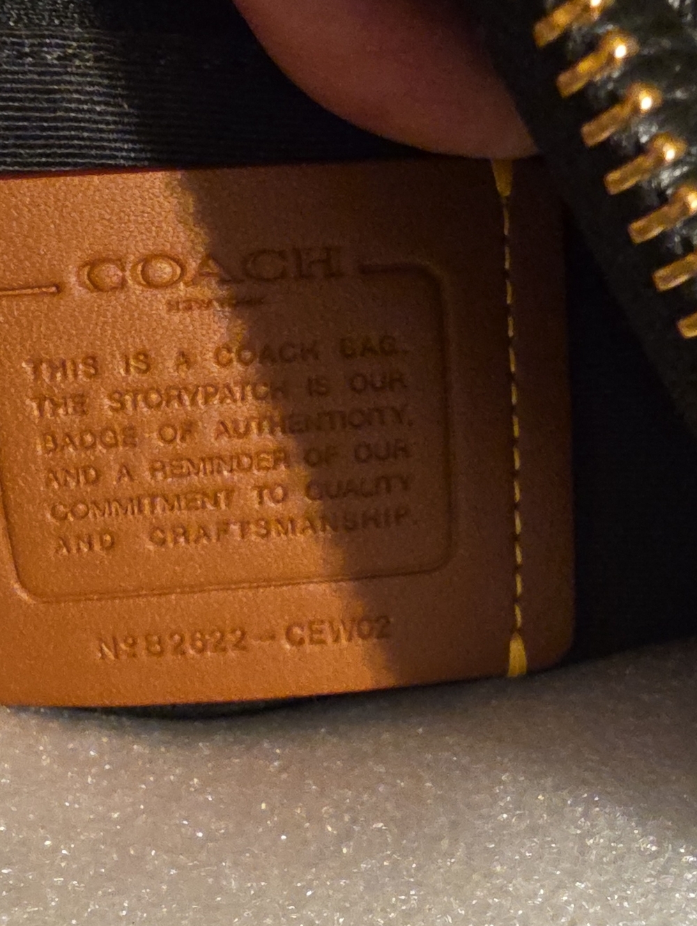 Coach Black Embossed Signature Leather Satchel with Gold Hardware - Picture 4 of 4